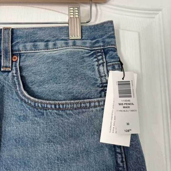 DENIM FORUM 90's Pencil Maxi Denim Skirt - Picture 6 of 7